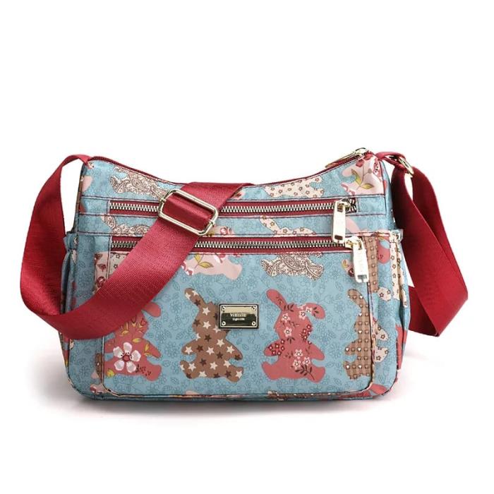 Korean sports travel shoulder bag with print