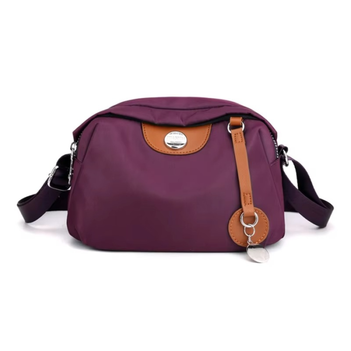 Gelory Casual Travel Waterproof Messenger Bag Trendy Purple