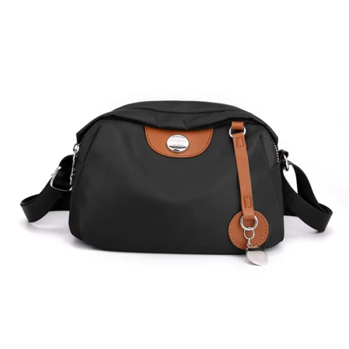 Gelory Casual Travel Waterproof Messenger Bag Trendy Black
