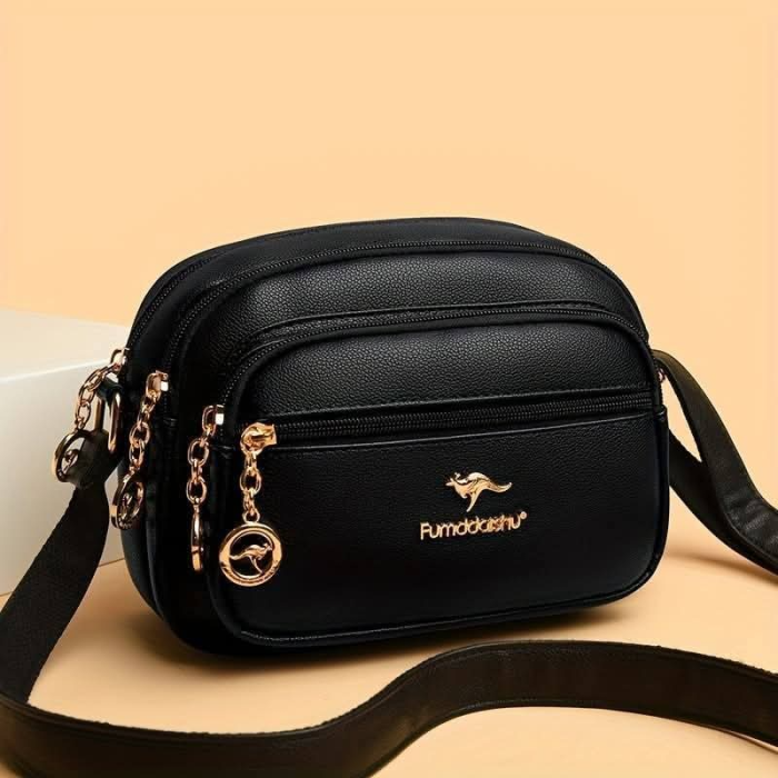 Multi Layer Zipper New Niche Design Shoulder Bag
