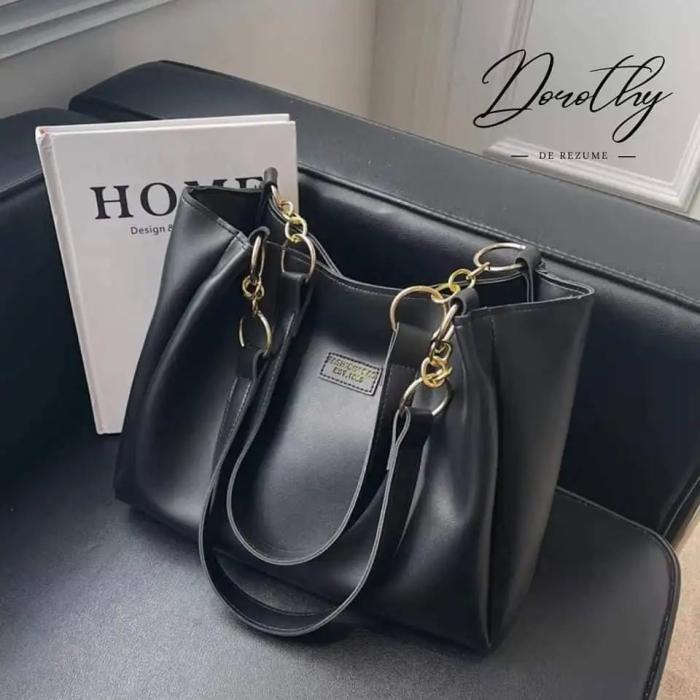 Signature Classic shoulder women's tote bags(Black
