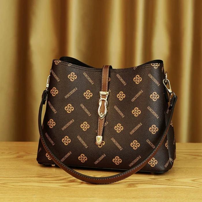 Luxury Large Capacity Bucket Shoulder Bag for